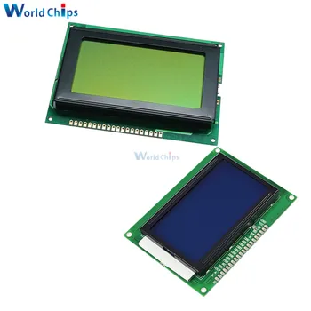 12864 kajastatud, 128x64 Dots Graafiline Kollane Roheline/Sinine Värvi Taustvalgustusega LCD Ekraan Moodul arduino Vaarika Pi Diy Kit