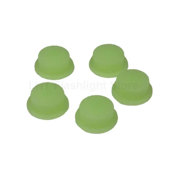 14mm (D) x 8 mm (H) Light Green Fluorescent Silikoon Tailcaps Lüliti Nuppu ühise Põllumajanduspoliitika Veekindel (5 TK)