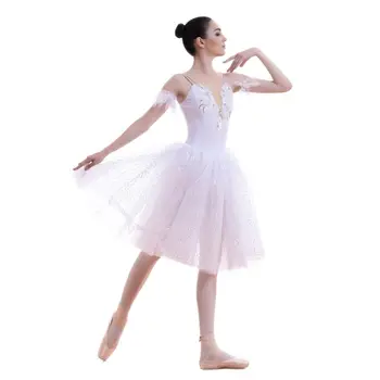18712 Uute tulijate Täiskasvanud Tüdrukud Luik Valge Ballett Tantsu Tutu Leotard Kleit, Kostüüm Tulemuslikkuse Romantiline hästi tihe võrgu sarnane kangas Ballerina Kostüüm