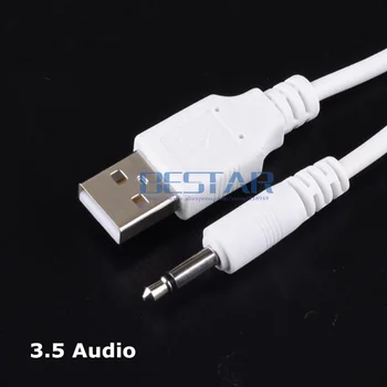 1m USB-Jack Aux-in 3,5 mm Mono Audio kaabel, USB-3,5 mm jack 3.5 USB 2.0 DC3.5mm 2A aku toitekaabel 3FT