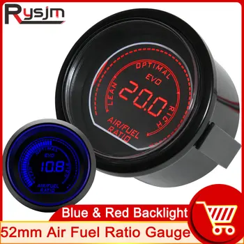 2 Värv Sinine Punane Auto Õhu ja Kütuse Suhte Näidik LCD Digitaalne Ekraan Turbo Boost Vee Temp Õli Temp, Õli Kütuse Rõhk Racing Arvesti