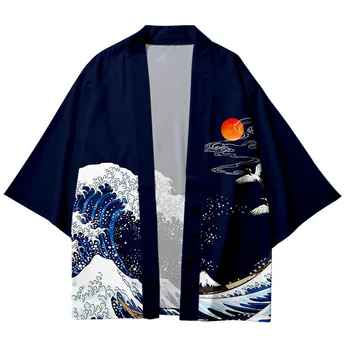 2021 hot müük uus toode mood kampsun, 3d digitaalne trükkimine Jaapani laine karpkala täiskasvanud traditsiooniline kimono