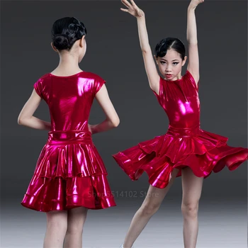 2022 Laste ladina Tantsusaal Tantsu Konkurentsi Kleit Tüdrukud Jazz Tango Professionaalne Konkurents Metallik Läige pilkupüüdev Kanda
