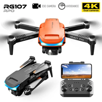 2022 RG107 PRO Undamine 4K Professionaalne Dual HD Kaamera FPV Mini Dron Õhust Fotograafia Harjadeta Mootor Kokkupandav Quadcopter Mänguasjad