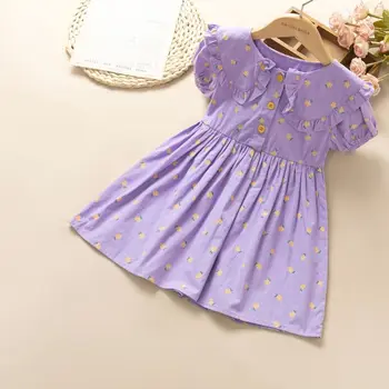 2022 suvel naiste lilla kleit korea versiooni suvel prindi printsess väikelapse tüdruk riided