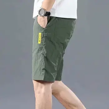 2022 Uus Meeste Puuvillased, Linased lühikesed püksid Püksid Mees Suvel Hingav Tahked Värvi Linased Püksid Fitness Streetwear S-4XL