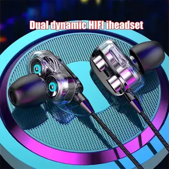 2022 UUSI In-Ear Gaming Kõrvaklapid Raske Bass Dual Juhi Juhtmega Stereo-Earbuds Müra Vähendamise Kõrvaklapid Koos Mikrofoniga Kõrvaklapid