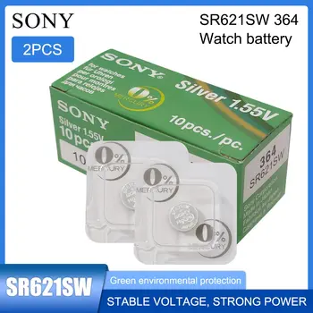 2TK Sony 364 SR621SW AG1 LR621 621 164 531 SR60 LR60 1.55 V Single grain pakkimine Vaadata Nuppu Patareid