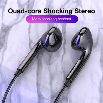 3.5 mm Juhtmega Kõrvaklapid Koos Bass Earbuds Stereo Kõrvaklapid Muusika Sport Gaming Headset Koos mic Xiaomi IPhone Kõrvaklapid