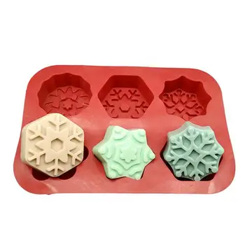 3D jõulukaunistused Lumehelves Pits Šokolaadi Pool DIY Fondant Küpsetamine Toiduvalmistamis Kook Dekoreerimiseks Vahendid Silikoon Õliga