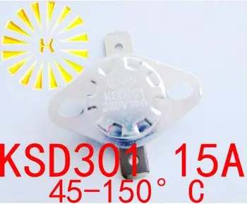 5tk x KSD301 15A 45-150 kraadi 250V Normaalselt Suletud Temperatuuri Lüliti Termostaat Takisti