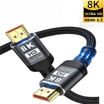 8K HDMI-2.1-Kaabel,8K60hz 4K 120hz 144hz HDCP 2.3 2.2 eARC ARC 48Gbps Ultra High Speed ühildub Dolby Visioon Atmos PS5 PS4