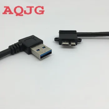 90 kraadi nurga 25cm 10Pin Sinine Generic USB 3.0 A Mees OLEN Pistik BM Micro B Male Vasakule Kaabel Adapter Connector Converter AQJG