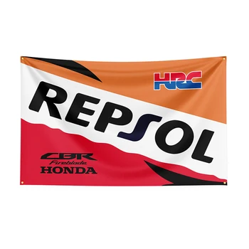 90x150cm Repsols Lipu Polüester Trükitud võidusõiduauto Bänner Decor