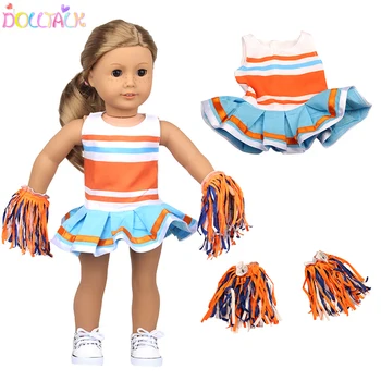 Armas 18 Tolline American Doll Riided Triip Cheerleading Ühtne Sobiks Komplekt 43cm Uus Baby Baby&Meie Põlvkonna Nukk DIY