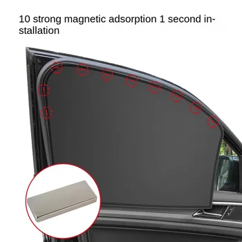 Auto küljeakna Päikesevarju Magnet Esi-tagaklaasi Päikese Vari UV Kaitse Kardin Auto Ühe Perspektiivi võrk Tarvikud