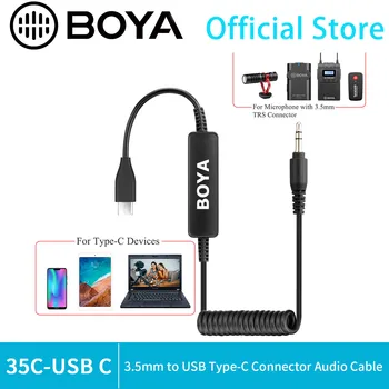 BOYA 35C-USB-C-Audio Kaabel, 3,5 mm ja USB Type-C-liides