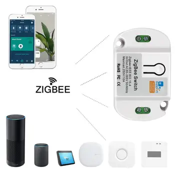 CoRui Zigbee Lüliti Smart Moodul AC85-265V 10A APP Hääl kaugjuhtimise Lüliti Töötleja Töö Smart Asju Ja Alexa