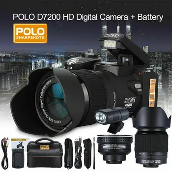 D7200 D7100 Polo 33MP Digital Camera DSLR 0,5 X lainurk Objektiiv 24X Teleobjektiiv + LED Digitaalne Kaamera ELI ja USA Pistik