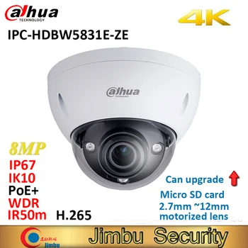 Dahua 8MP IP kaamera IPC-HDBW5831E-ZE 4K Dome IR50m PoE+ 2.7 mm ~12mm motoriseeritud objektiivi videovalve Sise Julgeoleku Kaitse