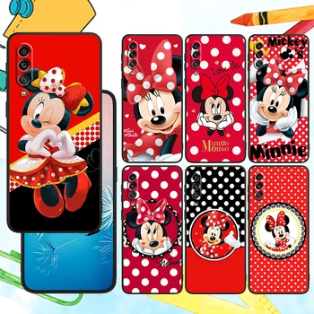 Disney Minnie Mouse Punkti Telefoni Juhul Must Samsung A73 A70 A20 A10 A8 A03 j6 j7 Lisa 20 10 9 Ultra Lite Plus F23 M52 M21
