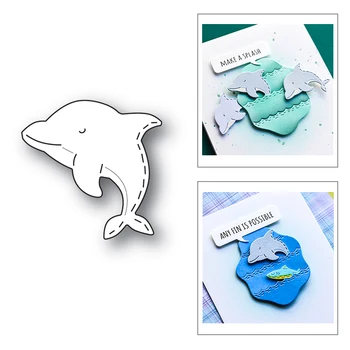 Dolphin Marine Loomade Muster Kaardi Kaunistamiseks 2021 Uus Metalli Lõikamiseks Sureb Scrapbooking Diy Photo Album Templid Dekoratiivsed