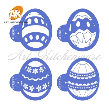 Easter Egg Bunnies Kook Šabloon Fondant Küpsised Molud Kook Dekoreerimiseks Vahend, Pulmad Cake Teenetemärkide Plastikust Šabloon Bakeware