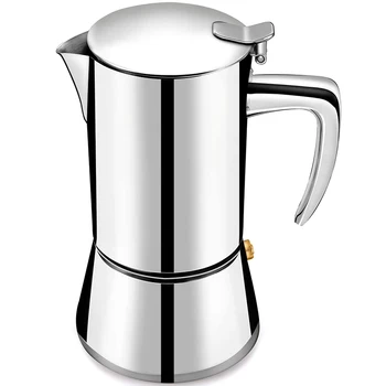 Espresso Maker Roostevabast Terasest, Moka Pott,Lihtne kasutada & Kiire Cleanup Pott,Klassikaline itaalia Kohvi Tegija