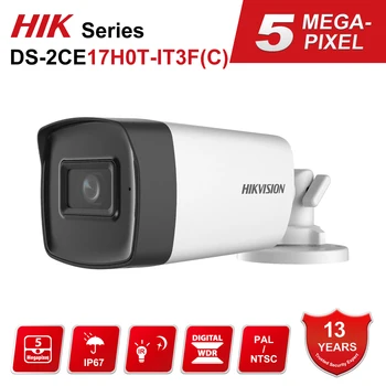 Hikvision 5MP Analoog Fikseeritud Bullet Kaamera DS-2CE17H0T-IT3F(C) CCTV Järelevalve Väljas Resolutsioon Veekindel IP67