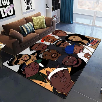 Hip-hop muusika star street style trükitud muster mitte tõsta vaip beebi mängida indekseerimise korrus jooga matt elutoa vaip