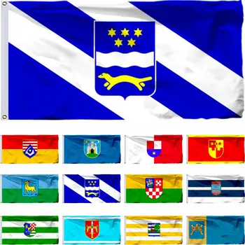 Horvaatia Brod Posavina Maakonna Lipu Šibenik Knin ja Krapina Zagorje 3X5FT Karlovac kohta Istria 90X150CM Vukovar Syrmia Banner
