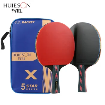 Huieson 2pc Ping Pong Reketid Set 5/6 Star Solvavad lauatennise Reket Peene Kontrolli