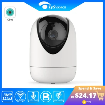 iCsee 3MP IP-Kaamera Nutikas Inimeste Avastada Wifi Kodu Sise-Mini valvekaamerad Security Kaitse beebimonitor Pet Video Cam