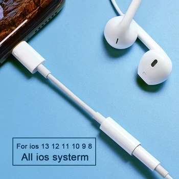 IOS Kõrvaklappide Adaptador IPhone 13 12 11 X 8 7 Pluss Aux Audio Splitter Valgustus 3,5 mm Adapter: Kõrvaklappide Pistikupesa Kaabli