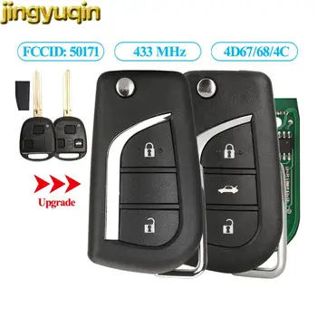 Jingyuqin Uuendada Remote Auto Võti Fob 4D67/68/4C Kiip 433MHZ 50171 Toyota Prius 2 Hilux Etios et rikuti Innova SW4 Camry TOY43