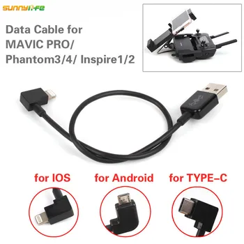 Kaabel USB-Line DJI OM Iphone 4 IOS Android TÜÜP-C Port DJI MAVIC PRO/Mavic 2/Air/ Phantom 4 3 Inspire 1/2 Undamine