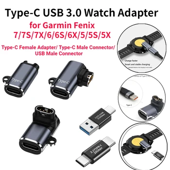 Kaasaskantav Laadija Adapter Toetab andmeedastuse Tüüp-C/8 Pin/Micro-USB Laadija Konverteri Adapter Garmin Fenix 7X/6/6S/6X