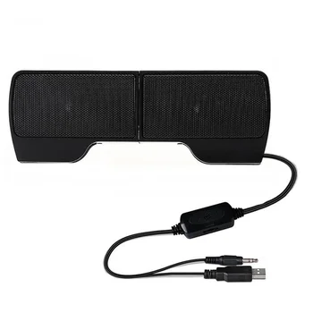 Kaasaskantav Mini USB Stereo Kõlar Sülearvuti Sülearvuti ARVUTI Ekraani, Clip-Muusika Mängija Must