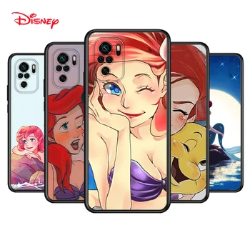 Kate Princess Ariel Disney Xiaomi Redmi Lisa 11 11S 10 9 8 7 6 Pro 5G 4G Silikoonist Pehme Põrutuskindel Musta Telefoni Juhul Fundas