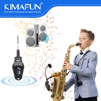 KIMAFUN UHF Traadita Saksofon Trompet Tromboon Tuba Sax prantsuse Sarv Mikrofon Muusikariistad Mic 4 Kanalit Professional