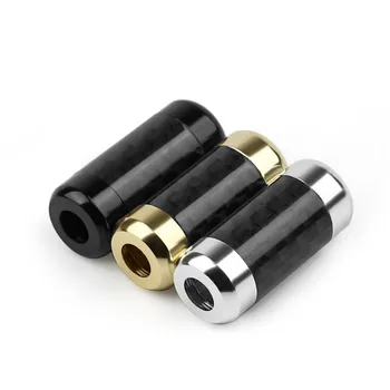 Kõrvaklapid Slaid Audio Adapter Y Line Splitter For 5.0 mm 3,0 mm Uuendada Kõlari juhtmed süsinikkiust Must Kuld 1/5/20/50 tk
