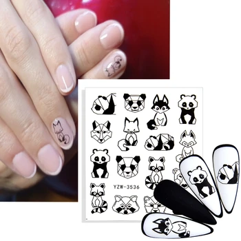 Küüne Kleepsud Tattoo Jätab Lille Panda Seksikas Daam Disain Kleebised Küüned, Maniküür Foolium Nail Art Decor pegatinas para uñas