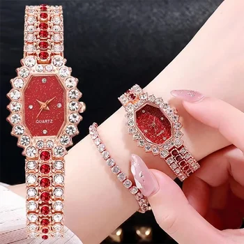 Luksuslik Naiste Värv Teemant Vaadata, Ruut Rhombus Daamid Vaadata Kvarts Mood Käevõru Montre Femme Reloj Mujer Relojes Para Mujer