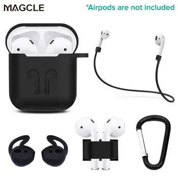 Magcle 5 in 1 Silikooni Bluetooth Kõrvaklappide puhul AirPods Põrutuskindel Kate Anti-kadunud Traat Eartips Õhu kaunad