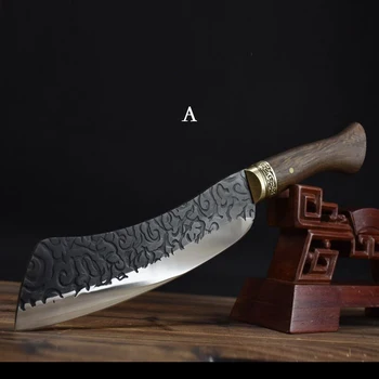 Metsaraidur puidust nuga longquan köök nuga raiumine luu nuga sepistamine raiumine luu köök nuga leibkonna nuga