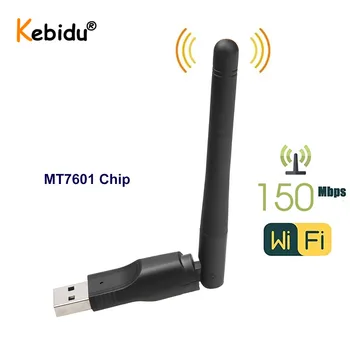 Mini USB Wifi Adapter MT7601 150Mbp kiire Wi Fi Ethernet USB WiFi Vastuvõtja, DVB S2 DVB T2 Dekooder TV digiboksi Sülearvuti