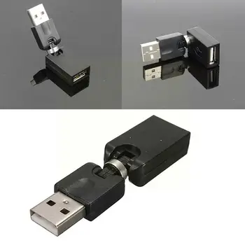 Nieuwe USB 2.0 Mees Naar USB-Emane 360 Graden Rotatie Kuum kaabel Adapter Uitbreiding uus Hoek D3O6