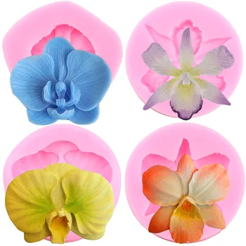 Orhidee Silikoon Hallituse DIY Pulm Lill Cupcake Torukübar Fondant Kook Dekoreerimiseks Vahendid Candy Savi Šokolaadi Gumpaste Hallitusseened
