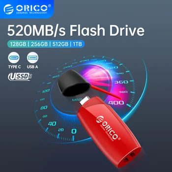 ORICO Uus Trend USSD Tahkes Olekus U Disk 520MB/S Suure Kiirusega Liikuva SSD Pen Drive C-Tüüpi 1 TB 512 GB 256GB 128GB USB Flash Drives