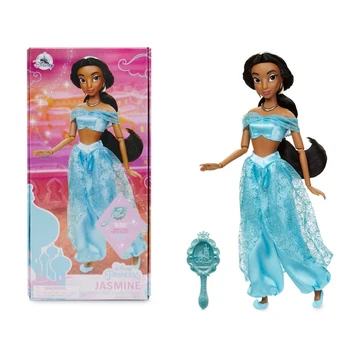 Originaal Disney Store 30cm Aladdin Printsess Jasmine Ühine Vinüül Nukk Joonis Mängida Maja mänguasjad lastele Xmas tüdruk kingitus